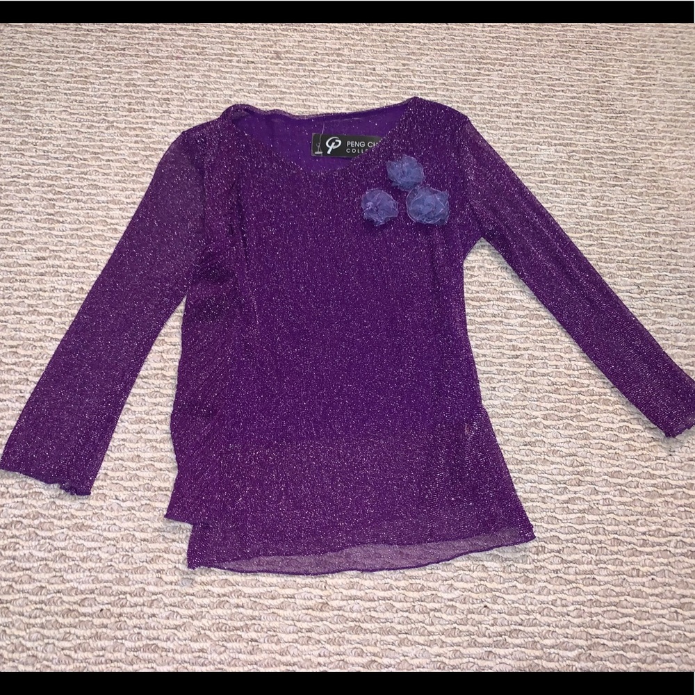looks new purple dress up long sleeve shirt